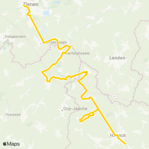 TEC Hannut - Tienen map