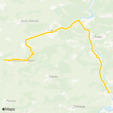 TEC Dinant - Ermeton-sur-Biert map