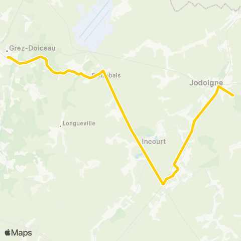 TEC Grez-Doiceau - Jodoigne map