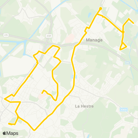 TEC Seneffe - Manage - Haine-St-P. - la Louv. - Tivoli map