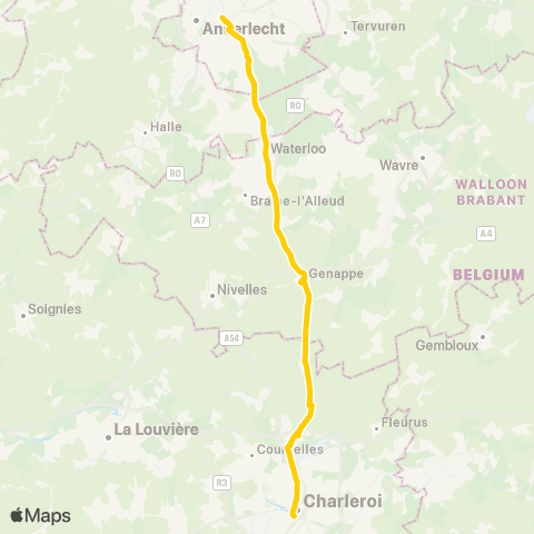 TEC Bruxelles - Jumet (Madeleine) map