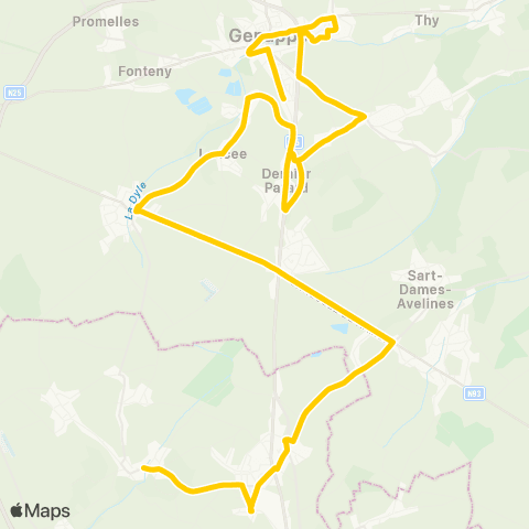 TEC Baisy-Thy - Genappe - Rêves map