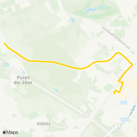 TEC Wavre (Gare) - Bierges (Verseau) map
