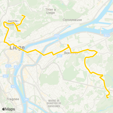 TEC Fond des Tawes - Citadelle-St-Lambert-les Bruyères map