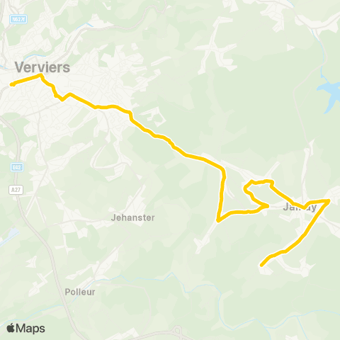 TEC Verviers - Jalhay - Charneux map