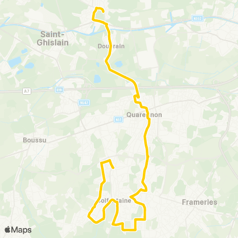 TEC Wasmes - Baudour map