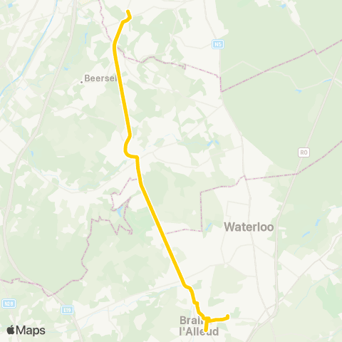 TEC Uccle / Ukkel - Alsemberg - Braine-l'Alleud map