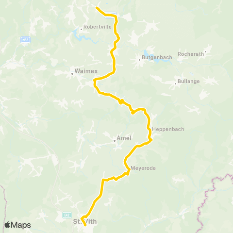 TEC St.Vith - Meyerode - Heppenbach-Weywertz-Sourbrodt map