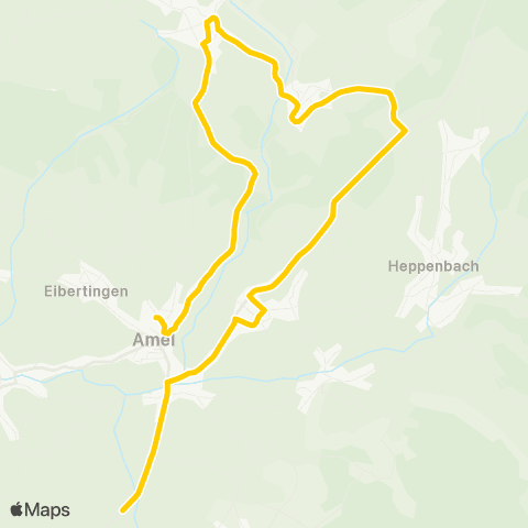 TEC Medell - Amel - Mirfeld - Möderscheid-Schoppen-Amel map