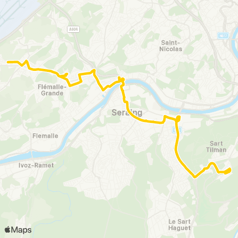 TEC Sart-Tilman - Ougrée - Seraing - Jemeppe - Mons map