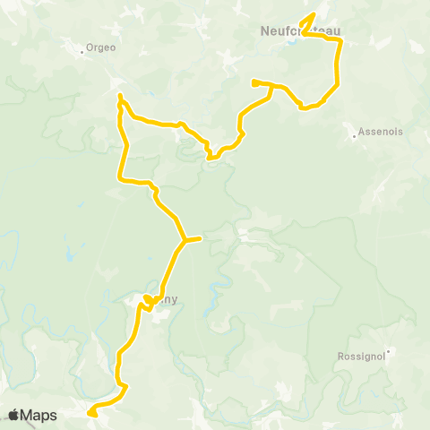 TEC Florenville - Neufchâteau map