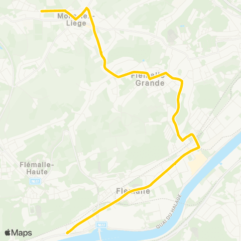 TEC Flémalle - Profondval - Mons map