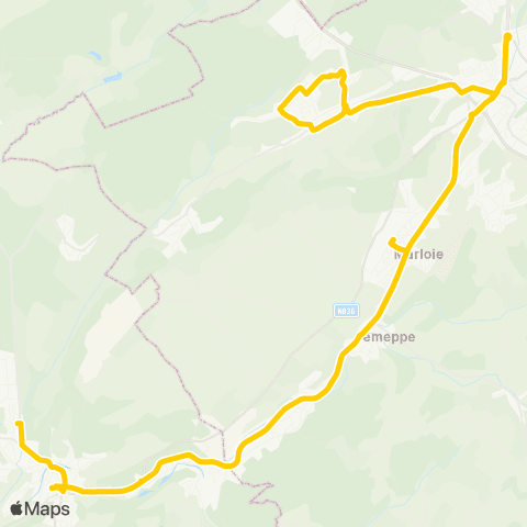 TEC Rochefort - Marche map