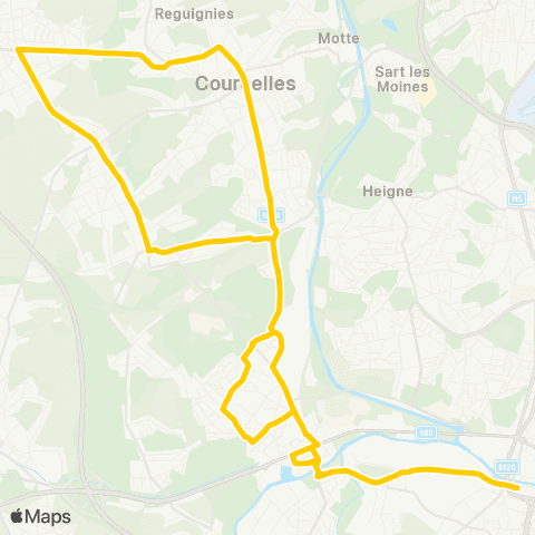 TEC Centrale-Monceau-Trazegnies-Courcelles-Centrale map