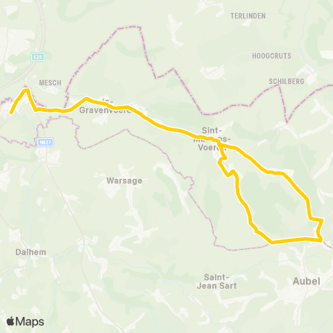 TEC Moelingen / Mouland - Veurs - Spv / Fsp - Smv / Fsm map