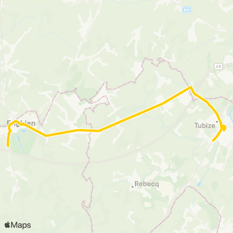 TEC Enghien / Edingen - Tubize map