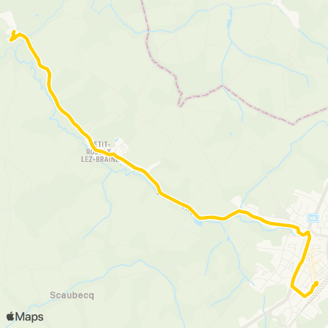 TEC Braine-le-Comté - Steenkerque map