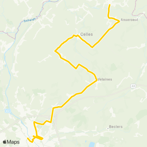 TEC Tournai - Ronse / Renaix map