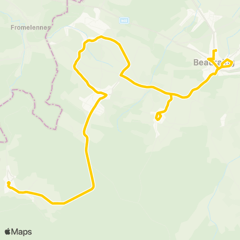 TEC Beauraing - Winenne - Felenne map
