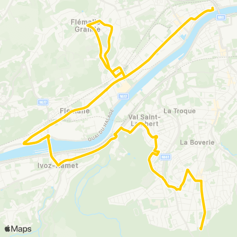 TEC Jemeppe - Flémalle - Beauséjour map