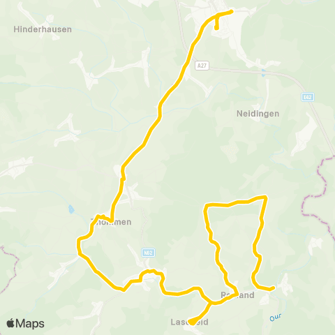 TEC St-Vith - Lascheid - Maspelt - Reuland map