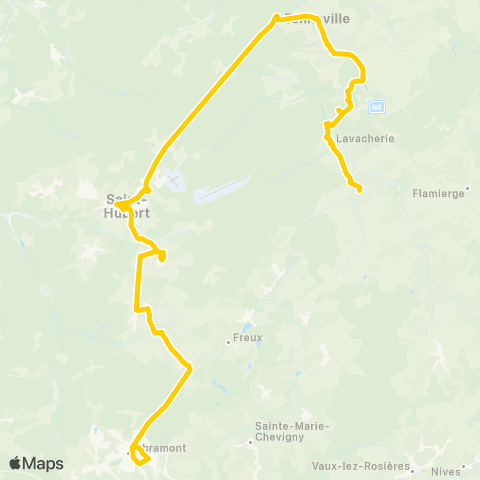 TEC Amberloup - Saint-Hubert - Libramont map