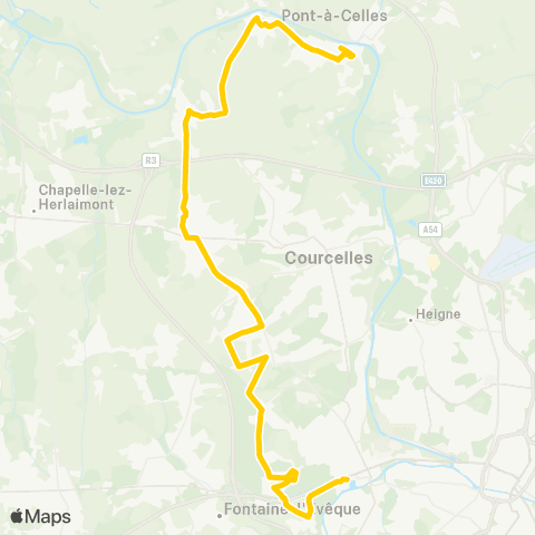 TEC Luttre (SNCB) - Monceau-s/-Sambre (Moulin) map