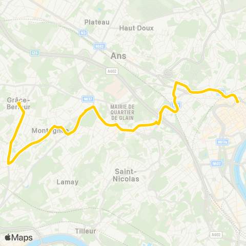 TEC St-Lambert - Montegnée - Grâce-Berleur - Pérou map