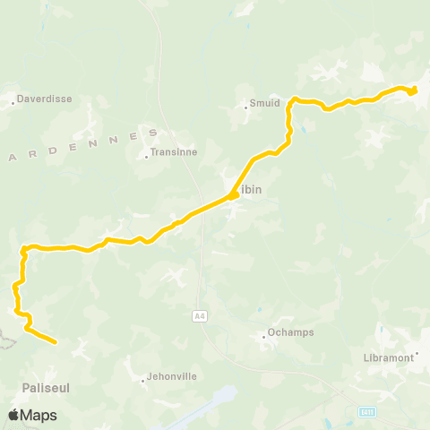 TEC Maissin - Libin - Saint-Hubert map