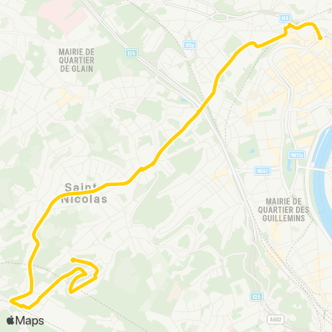 TEC St-Lambert - Tilleur - Van Belle / Sclessin map