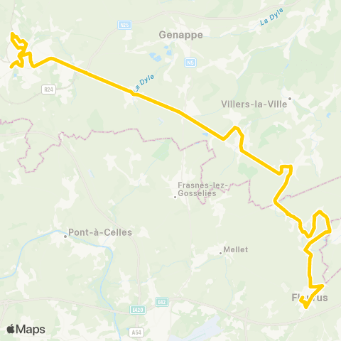 TEC Nivelles - Marbais - Fleurus map