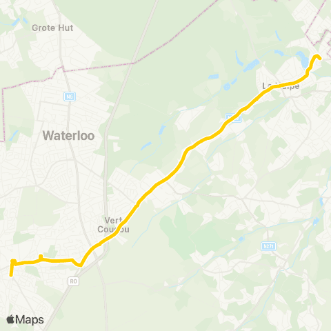 TEC Braine-l'Alleud - la Hulpe map