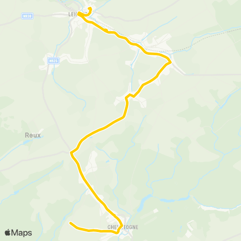 TEC Chevetogne - Leignon map
