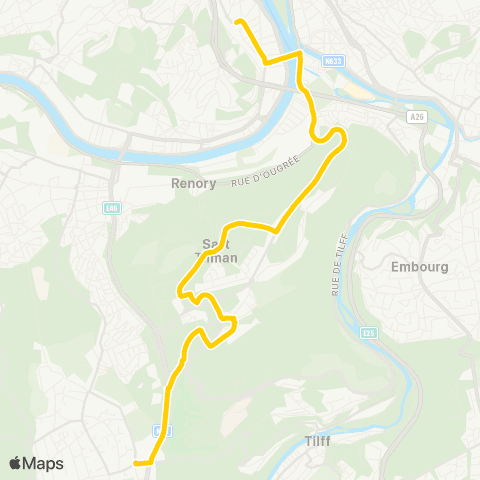 TEC Guillemins - Liege Science Park - Boncelles map