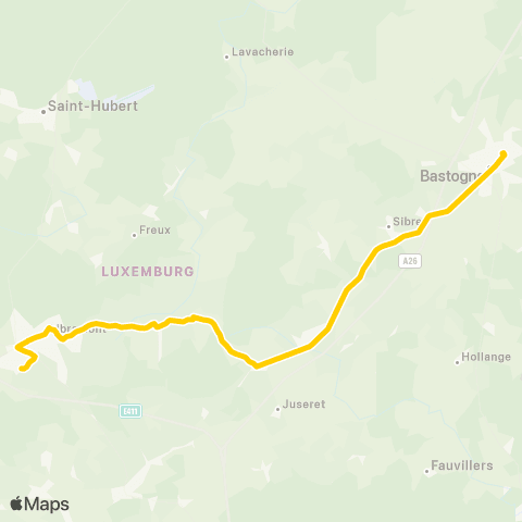 TEC Libramont - Bastogne map
