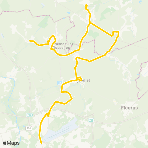 TEC Jumet (Madeleine)-Villers-Perwin (Trois Tilleuls) map