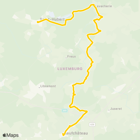 TEC Saint-Hubert - Neufchâteau map