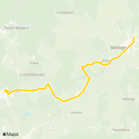 TEC Libramont - Bastogne map