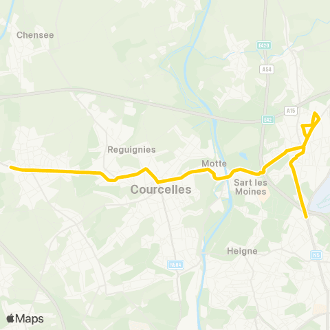 TEC Jumet (Madeleine) - Trazegnies (Sentier Madame) map