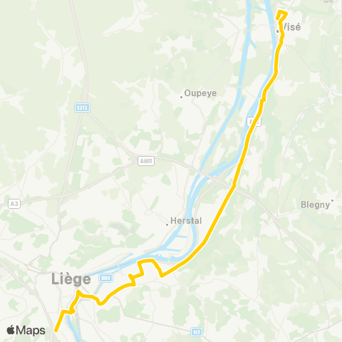 TEC Liège - Wandre - Visé map