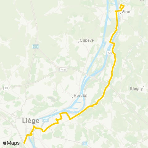 TEC Liège - Sarolay - Hermalle - Visé map