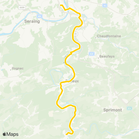 TEC Liège - Esneux - Comblain-au-Pont map
