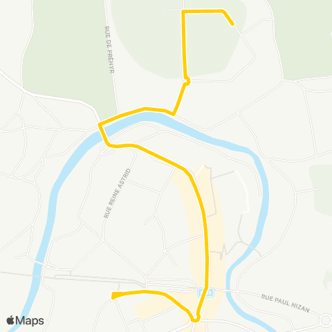 TEC Rochefort (Gare) - Rochefort (Préhyr) map