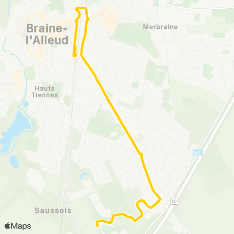 TEC Braine-l'Alleud - Barrière - Parc de l'Alliance map