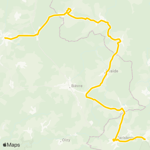 TEC Gedinne - Paliseul - Bouillon map