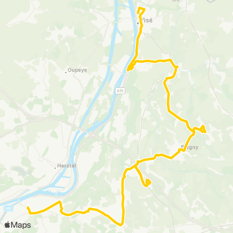 TEC Liège - Jupille - Barchon - Dalhem - Visé map