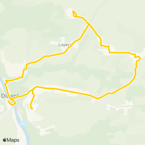 TEC Dinabus Dinant - Awagne - Lisogne map