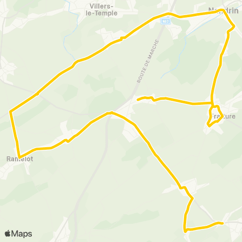 TEC Ramelot - Scry - Nandrin - Fraiture - Tinlot map