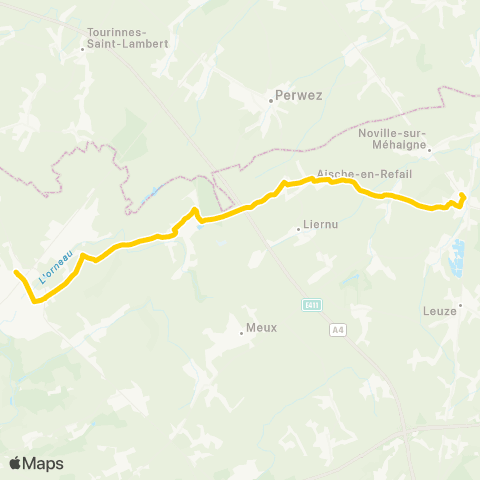 TEC Gembloux - Eghezée map