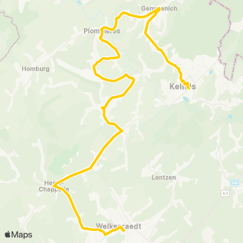 TEC Eupen - Welkenraedt - Kelmis map